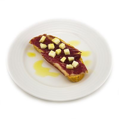 tosta de cecina y queso